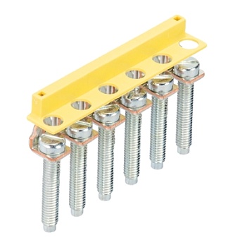 Соед. мостик IVB WKN6 TK-6 - Соединительная перемычка, винтовая, изолированная, 6 полюсов, для клемм: WKN 6 TK... цвет: желтый