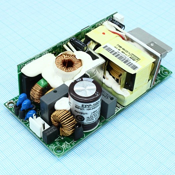 EPP-100-48 - AC-DC, 76.8Вт (вент. 100Вт), ККМ, вход 90…264V AC, 47…63Гц /127…370В DC, выход 48В/1.6A (вент. 2.1А), рег. вых 47…50.4В, изоляция 3000В AC, открытая плата 102х51х29мм, -30…+70°С, доп. выход 12В/0.3А