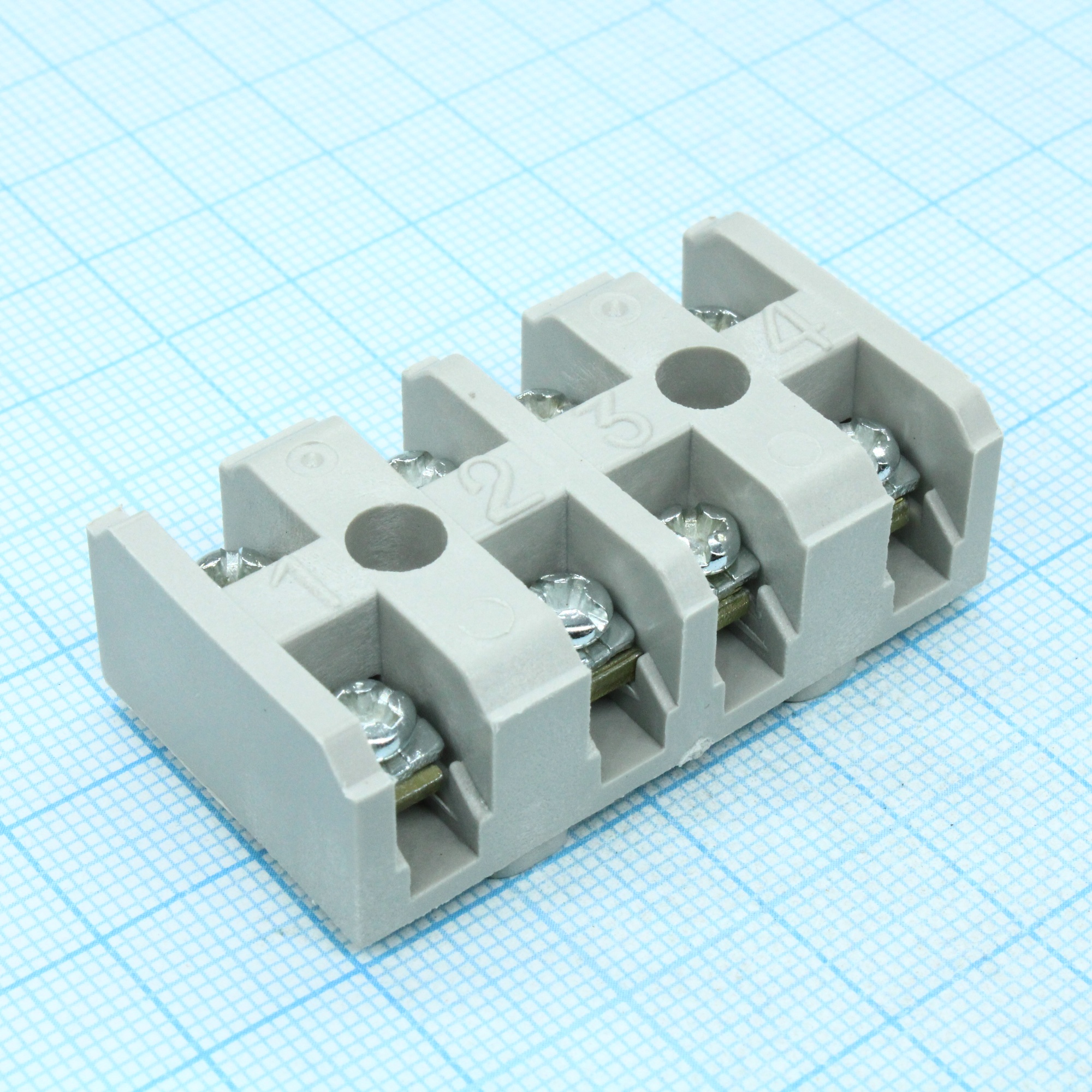 Блок зажимов БЗ26-1.5П10-В/В-УЗ-4 - Для присоединения и ответвления проводнико из меди.  количество зажимов в блоке 4