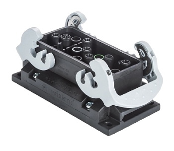 Комплект разъема  Podiscon FCS 4 7 SI BU - Основание разъема, на плоский кабель, серия podis, IP65, 7 полюсов, цвет: черный, номинальные характеристики: 500V, 20A