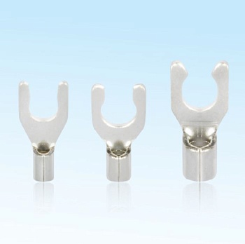 Наконечник вилочный, НВз 6.0-5, 101532 - Кабельный наконечник, вилочный, замковый, медь, НВз 6.0-5 (сечение проводника 4 - 6 мм кв., ширина вилки 5 мм), неизолированный, в упаковке 100 штук