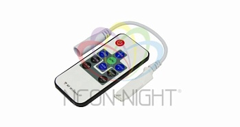 Мини-контроллер светодиодный RGB, радио (RF), 10 кнопок 12-24В/6А 143-106-2