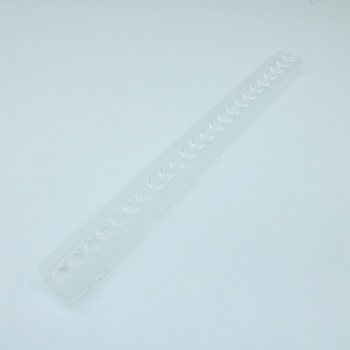 ASL280D26H24LED1560G - Линейная линза для светодиодов 2835/3030, эфф=88%, ~15°x60°, 280x26mm H:13,43mm, PMMA