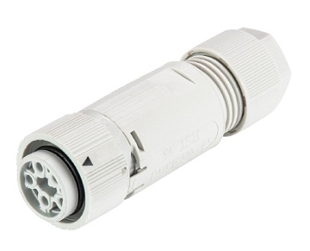 Разъем RST16I5 S B1 ZW3 GL - Розеточный разъем на кабель диам. 7,1-13 мм, IP68(69k), 5 полюсов, цвет: серый, номинальные характеристики: 250/400V+PE 16A, серия gesis RST MINI