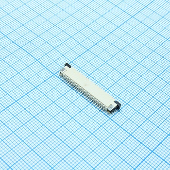 DS1020-07-22VBT1B-R - FPC разъем для шлейфа на плату, поверхностный монтаж 22pin, шаг 1.00мм (контакты сверху)
