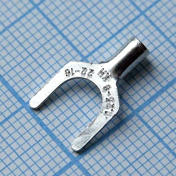 GSNB 3.5-4 - наконечник кабельный вилочный без изоляции d=4.3мм, сеч. пров.2.5-4.0мм2