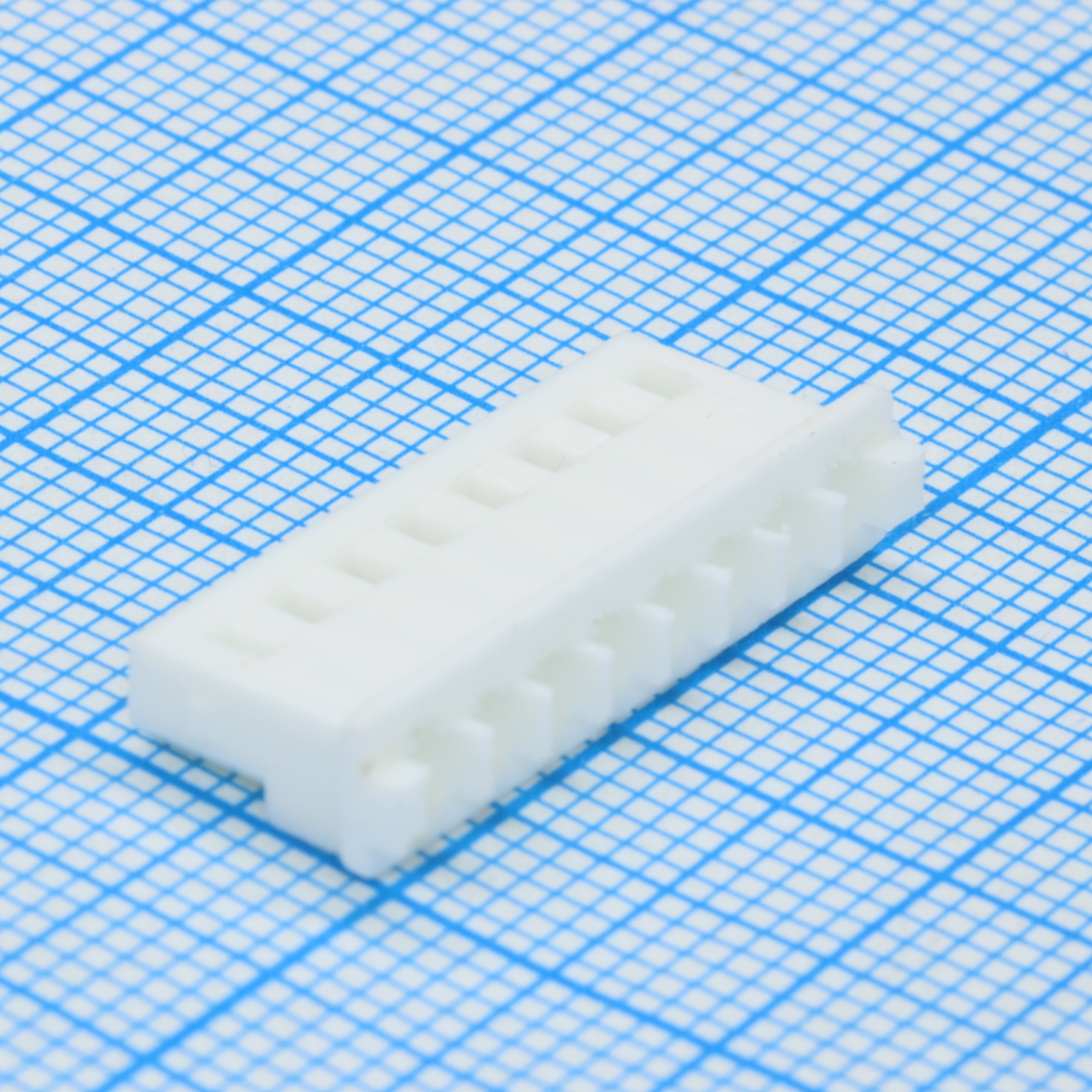 I-DS1069-03-SCW008 - Корпус разъема однорядный (розетка) 8 контактов шаг 2.5мм на кабель