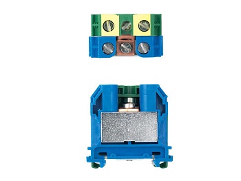 Клеммный набор 9700A/16 PEN2 S35 - Модуль клеммный, тип фиксации провода: винтовой, номинальное сечение: 35 мм кв., 800V, ширина: 32 мм, цвет: синий/желто-зеленый, тип монтажа: DIN 35