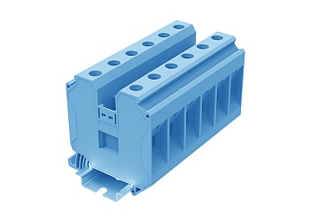 Проходная клемма TU35-2-BU - Проходная клемма, тип фиксации провода: винтовой, номинальное сечение: 35 мм кв., 125A, 1000V, ширина: 16 мм, цвет: синий, тип монтажа: DIN 35