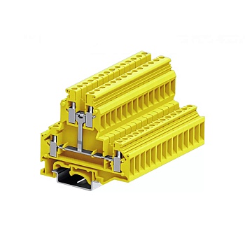 Этажная клемма 305927-PV - Этажная клемма, UKD4, межэтажное соединение, тип фиксации провода: винтовой, номинальное сечение: 4 мм кв., 32A, 500V, ширина: 6,2 мм, цвет: желтый, тип монтажа: DIN 35