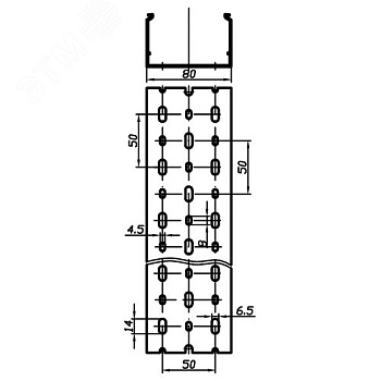 Короб перфорированный, синий RL12 80x100 00270RL