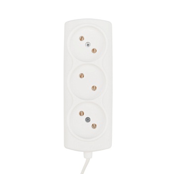 Удлинитель STANDARD 3 гнезда, 7 м, 2х0.75 мм?, б/з, белый 11-7215