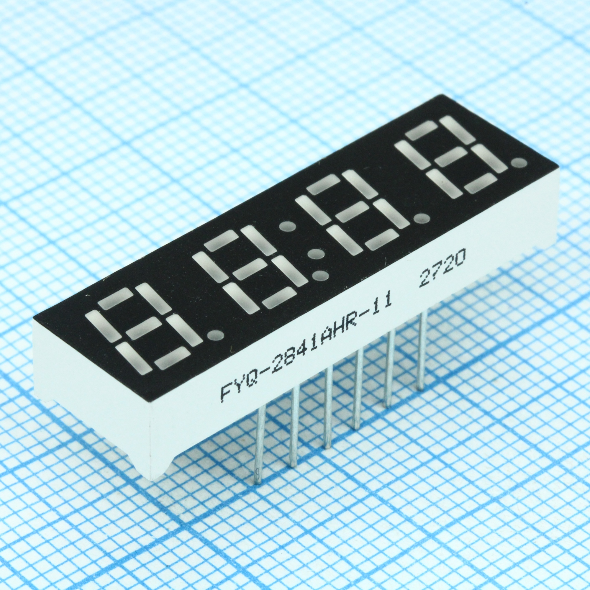 FYQ-2841AHR-11 - 4-х разрядный индикатор 7мм/красный/640нм/50-80мкд/ОК