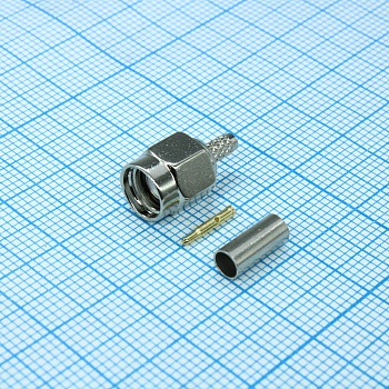 SMA-C174P - Разъём высокочастотный, штекер SMA обжим на кабель RG174