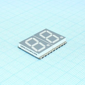 KCDA56-123 - 2-х разрядный сегментный дисплей smd 14,22мм/зеленый/570нм/2,2-4,6мкд/ОА