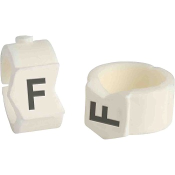 brd133515 - SCN-36-F клипсы белые, 50шт/упак, для провода 8,6-11,1мм диаметра, легенда F