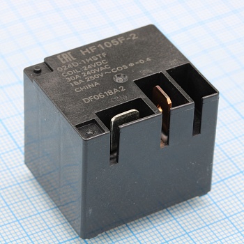HF105F-2/024D-1HSTF - Реле силовое миниатюрное 40А один контакт на замыкание катушка 24В
