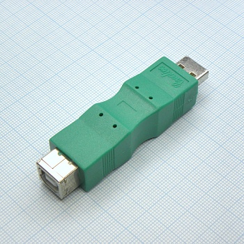 USB ADAPTER AM/BF (25) - Переходник с вилки USB тип A на розетку USB тип B
