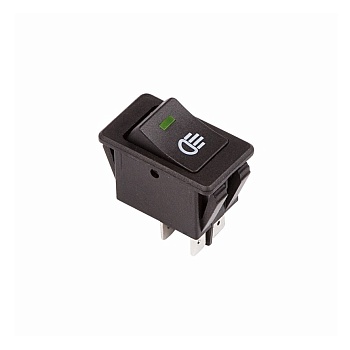 ASW-17D-G - Выключатель со светодиодной зеленой подсветкой 12V/35A