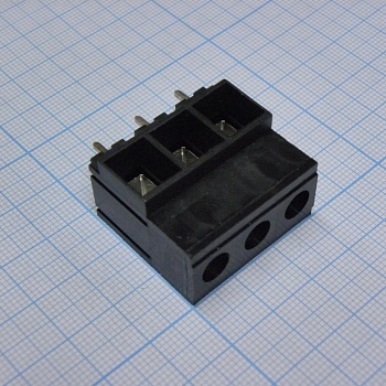 DG135T-10.16-03P-13-00A(H) - Винтовой клеммный блок c рельефной обоймой, 3 контакта. Серия DG135T-10.16