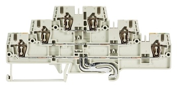 Клемма этажн. WKFN 2,5 E3/D/D/SL/35 - 3-х этажная клемма /D/D/SL/, тип фиксации провода: пружинный, номинальное сечение: 2,5 мм кв., 20A, 500V, ширина: 5 мм, цвет: серый, тип монтажа: DIN 35