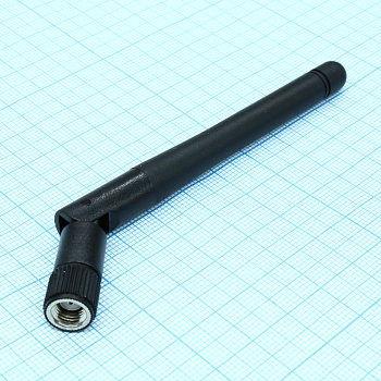 W1030 - Антенна 2.4GHz, 2.0dBi, R-SMA, черная, 3.3"