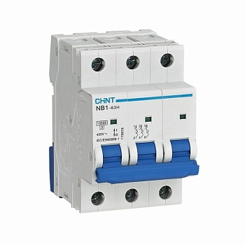 Выключатель автоматический модульный 3п B 6А 10кА NB1-63H CHINT 179863