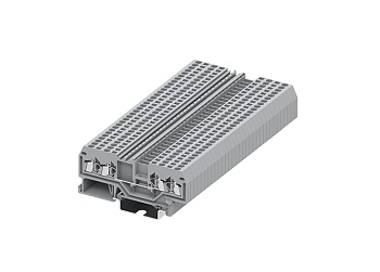 Проходная клемма 215931 - Проходная клемма, TA1.5, 4 точки подключения, тип фиксации провода: пружинный, номинальное сечение: 1,5 мм кв., 18A, 800V, ширина: 4 мм, цвет: серый, тип монтажа: DIN 35