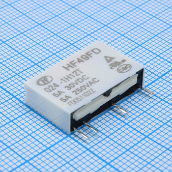 HF49FD/024-1H12T - Реле: электромагнитное миниатюрное 5А один контакт на замыкание катушка 24В
