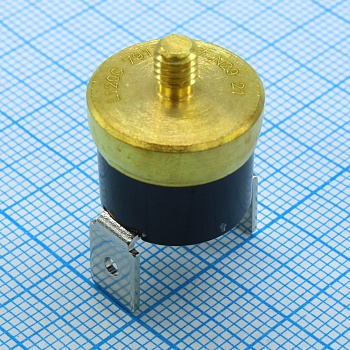 2455R--79130477 - Термостат нормально замкнутые контакты 120°С/110°C 10A 250В шпилька М4