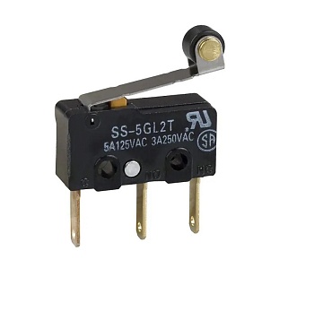 SS5GL2T - Микропереключатель, Мгновенного Действия, Петлевой Роликовый Рычаг, SPDT, Пайка, 5 А
