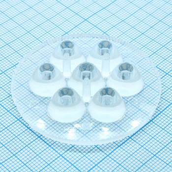 C11679_ANNA-50-7-M - Круглая групповая линза под 7светодиодов, ~20°, D=50 mm   H=10,7 mm