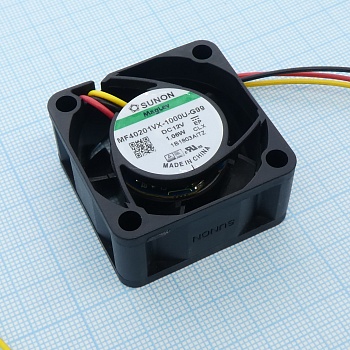 MF40201VX-1000U-G99 - Вентилятор 12В 40x40x20мм, 8000об/мин 18,25м3/час, 27,5дБ, подшипник Vapo, сигнальный вывод