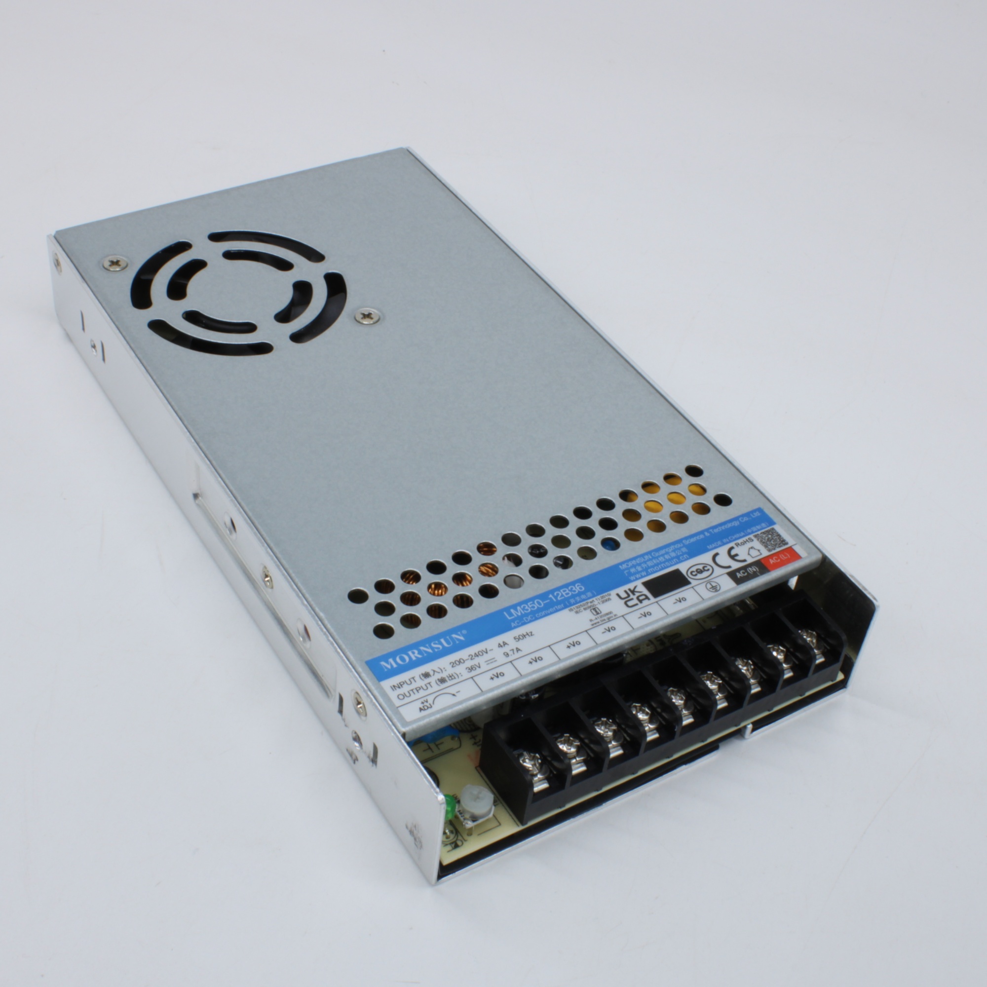 LM350-12B36 - Преобразователь AC-DC, 350Вт, выход 36В/9.7А в корпусе на шасси