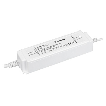 Блок питания ARPJ-SP-341750-PFC (60W, 20-34V, 1.75A) 038621 - Источник тока с гальванической развязкой для светильников и мощных светодиодов. Входное напряжение 220-240 VAC. Выходные параметры: 20-34 В, 1750 mА, 60 Вт. Встроенный PFC >0.9. Герметичный пла