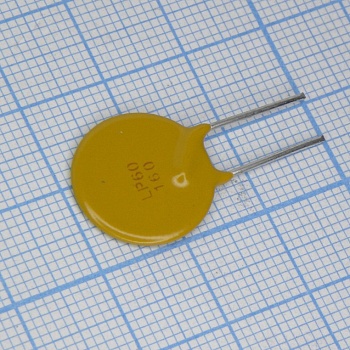 LP60-160F - Самовосстанавливающийся предохранитель PTC 1.6A(hold) 3.2A(trip) 60V 40A 1.98W 11.4s 0.09Ohm Radial 16 X 3.1mm, Bulk