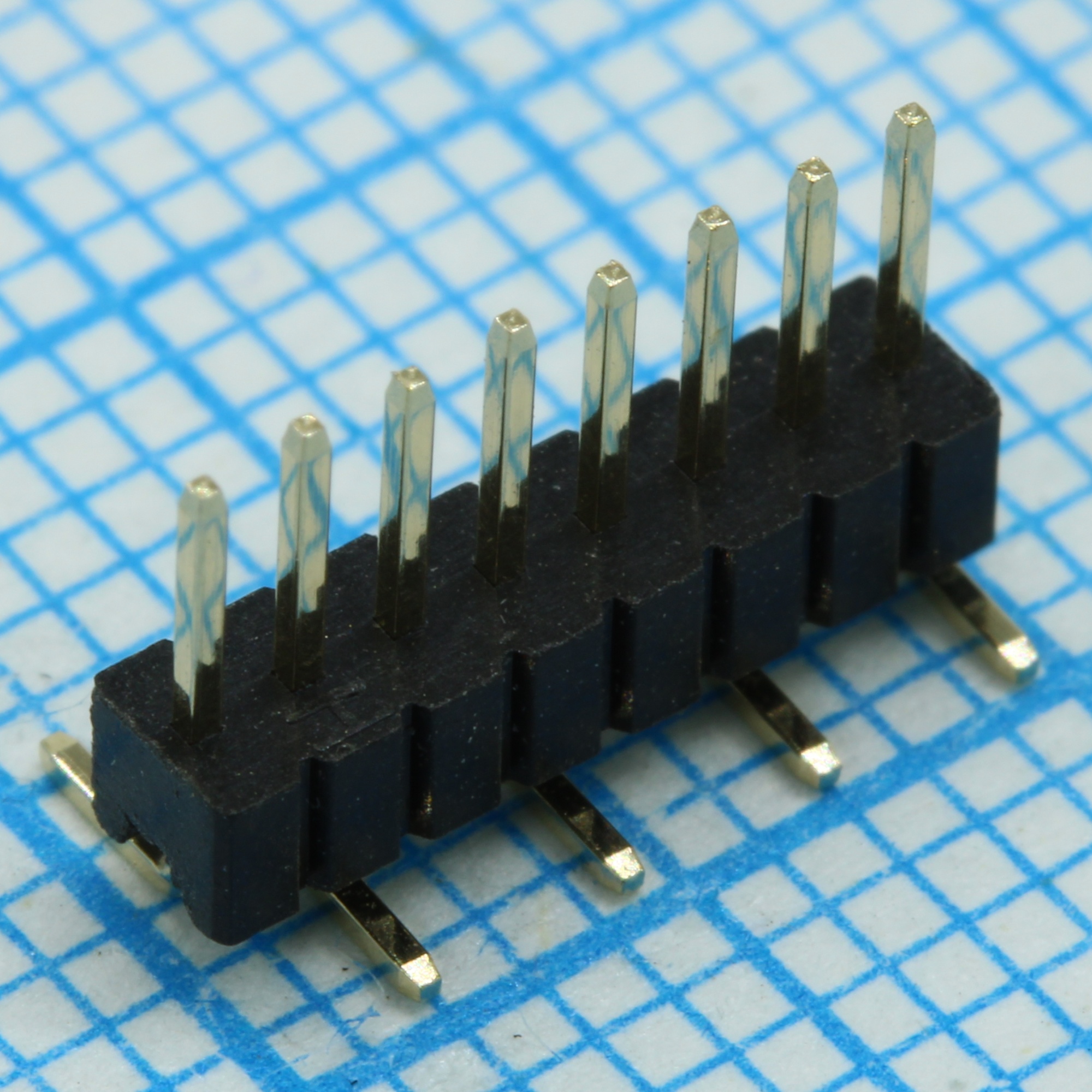 DS1031-03-1X8P8BS311-3A - Однорядный штыревой соединитель на плату 8 pin SMD монтаж