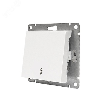 Выключатель проходной одноклавишный UNIVersal серия Афина , с/у, 10А, 220В, механизм, белый (еврослот) A0025