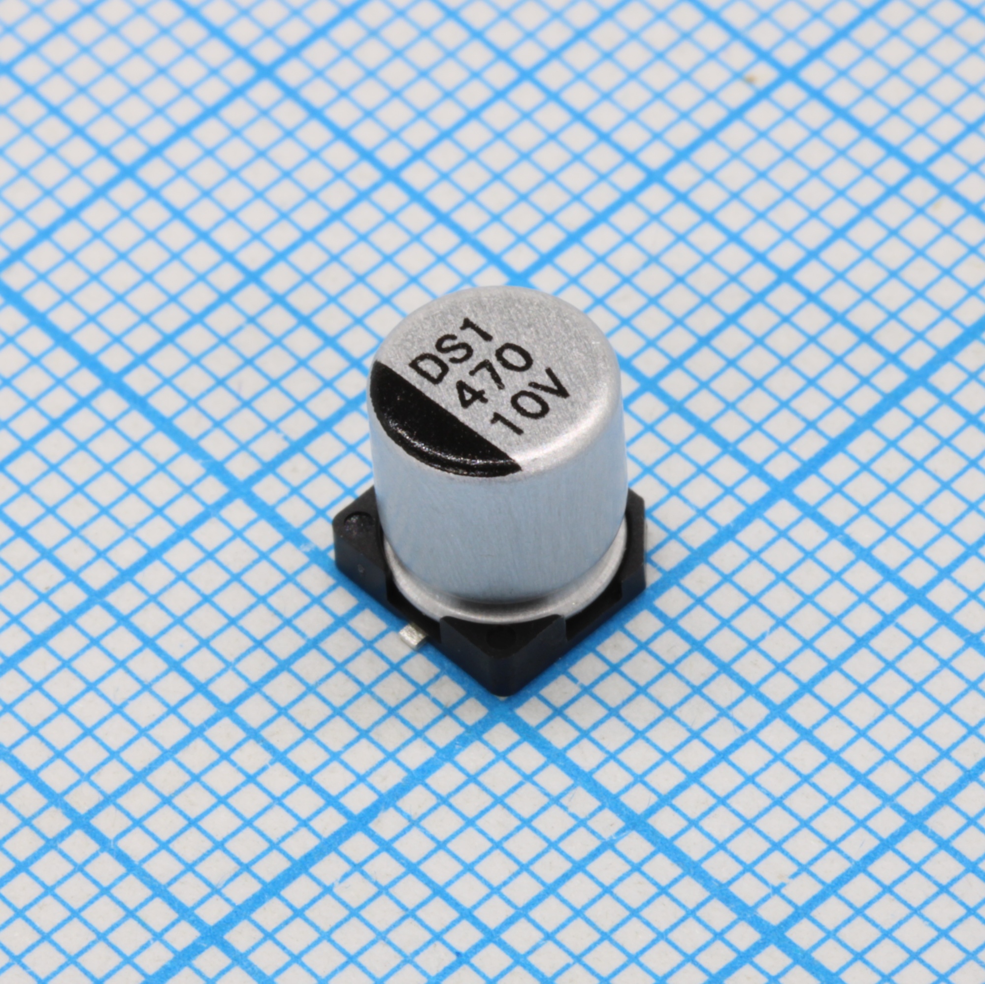 CDS010M471E7DPKKKV00R - Конденсатор алюминиевый электролитический SMD 470мкФ 10В ±20% (6.3х7.7)мм 0.2Ом 600мА 2000час 105°C лента на катушке