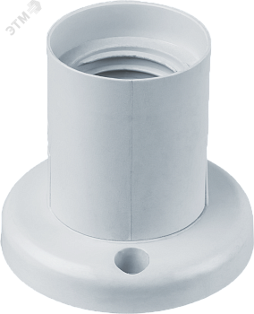 Патрон потолочный прямой Е27 пластиковый белый 21443