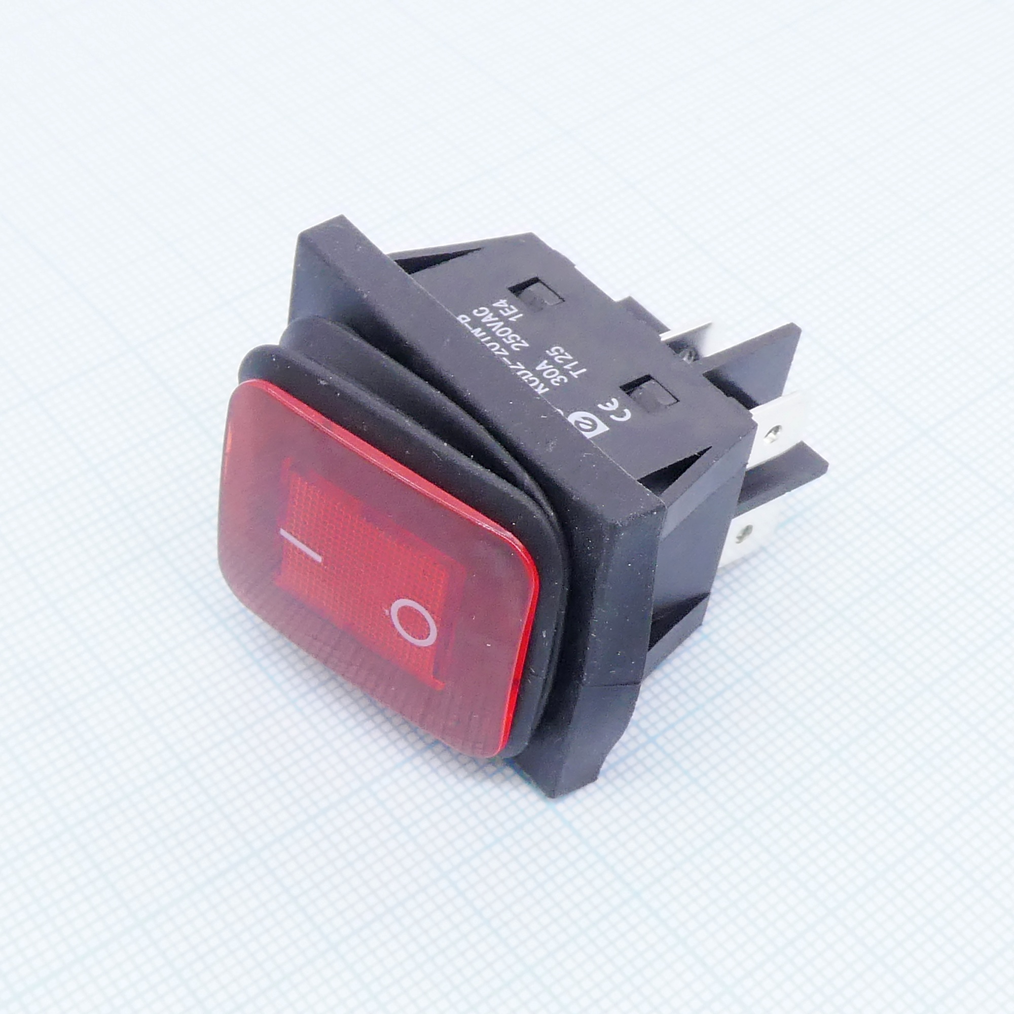 DS KCD-767-30R красн влагозащищенный - 2положения клавиши, 2  группы на замыкание, влагозащита