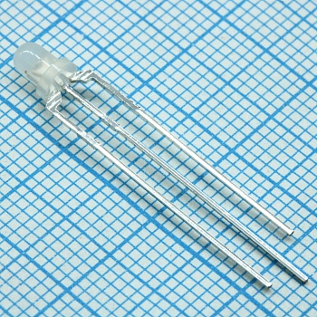 L-115WEGW-CA - Светодиод 3мм/красный/625нм/10-40мкд/ - зеленый/568нм/10-35мкд/белый матовый/60°