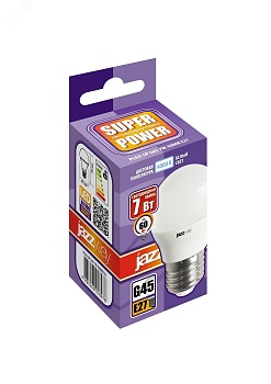 Лампа светодиодная LED 7Вт E27 4000К шар 5018976