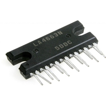 LA4663(N) - УHЧ 2x13Вт (12В/4 Ом) 40дБ