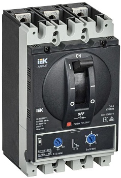 Выключатель автоматический в литом корпусе ARMAT 3P типоразмер D 35кА 160А расцепитель термомагнитный регулируемый AR-MCCB-3D-035-0160A-ATUC