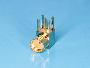 MMCX-PR - Разъем MMCX гнездо на плату, прямой угол, Amphenol, MMCX6252N1-3GT30G-50