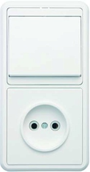 Блок БКВР-037 Бэлла (1-кл. выкл. + розетка) Кунцево 5815