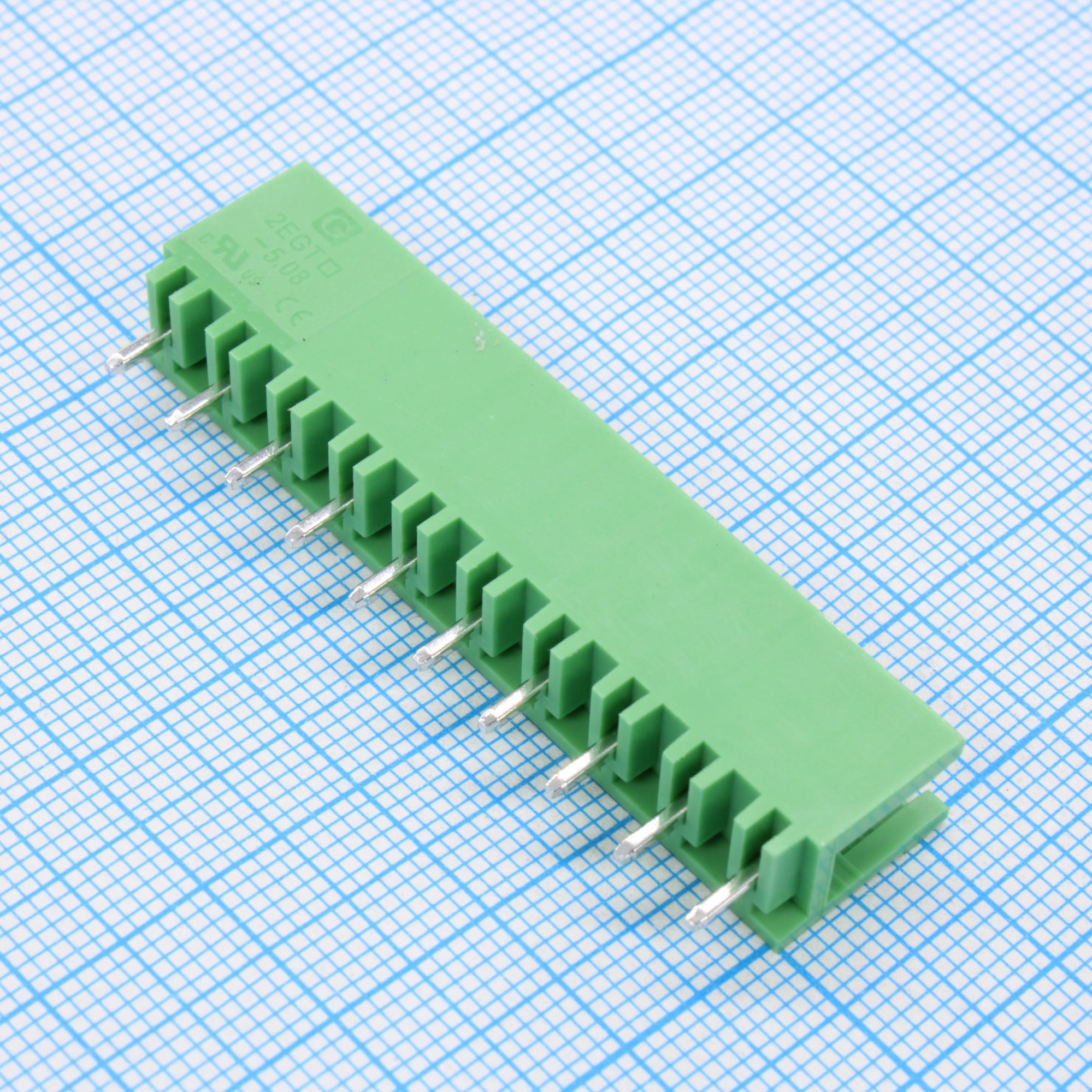 2EGTV-5.08-10P-14-00 - Разъемный клеммный блок на плату, 10 контактов. Серия 2EGTV-5.08