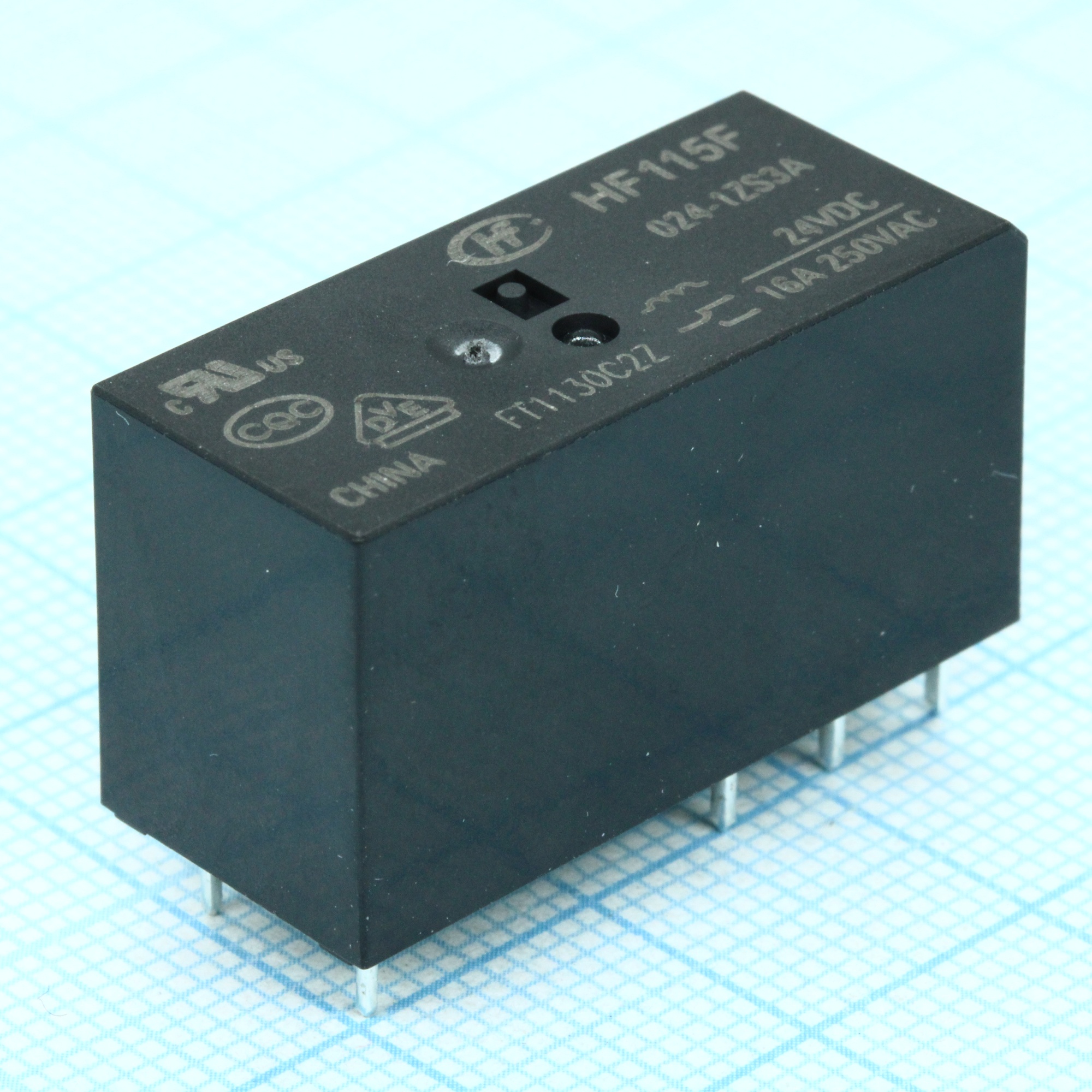HF115F/024-1ZS3A - Реле силовое, 16 А, 24 В, одна контактная группа на переключение