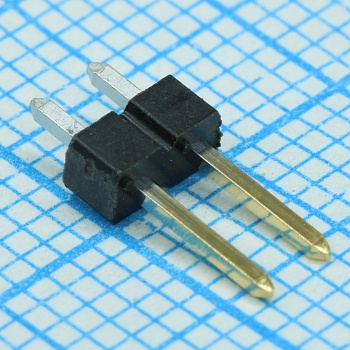 68000-102HLF - Соединитель плата-плата монтаж в отверстие один ряд 2 контакта шаг 2.54 мм вертикальный